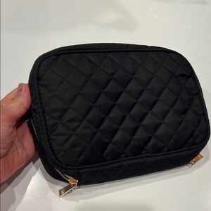 Quilted Black Women's Jewelry Bag